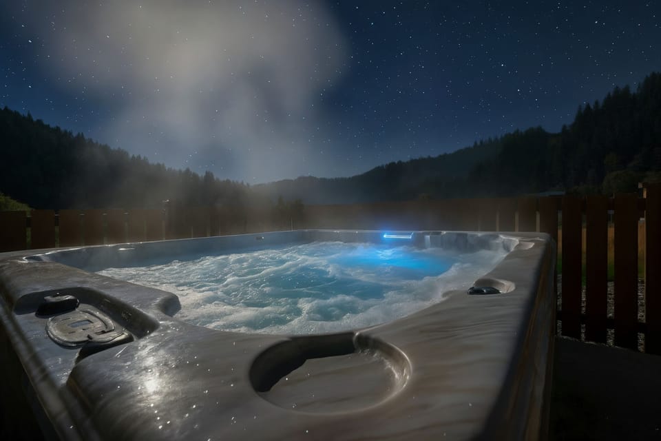 Hot tub at night