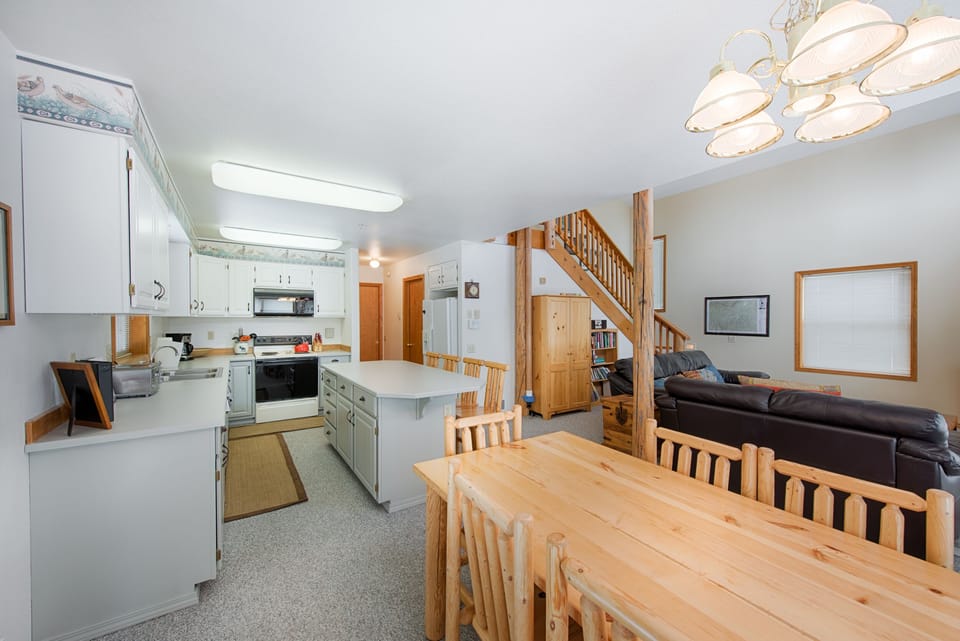 Open floor plan.  Dining area access to deck.