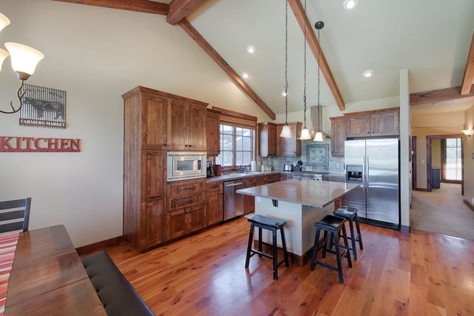 Large dining table.