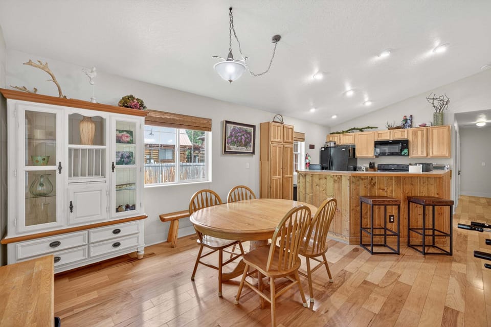 Dining area and kitchen