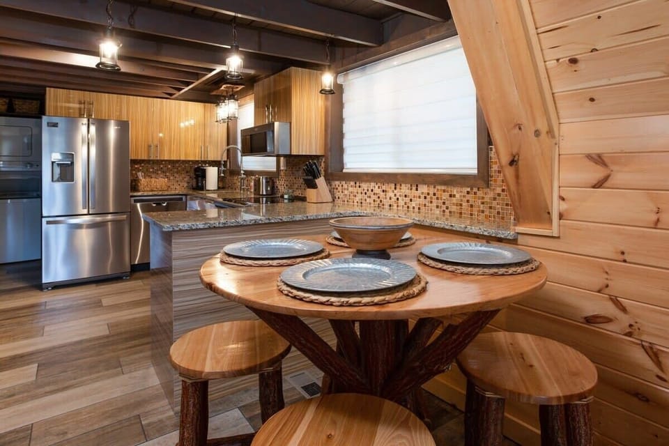Dining Room Table And Gorgeous Kitchen