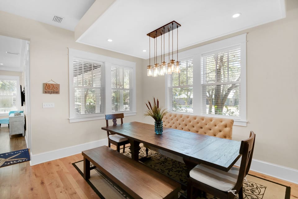 Dining room table seats 8