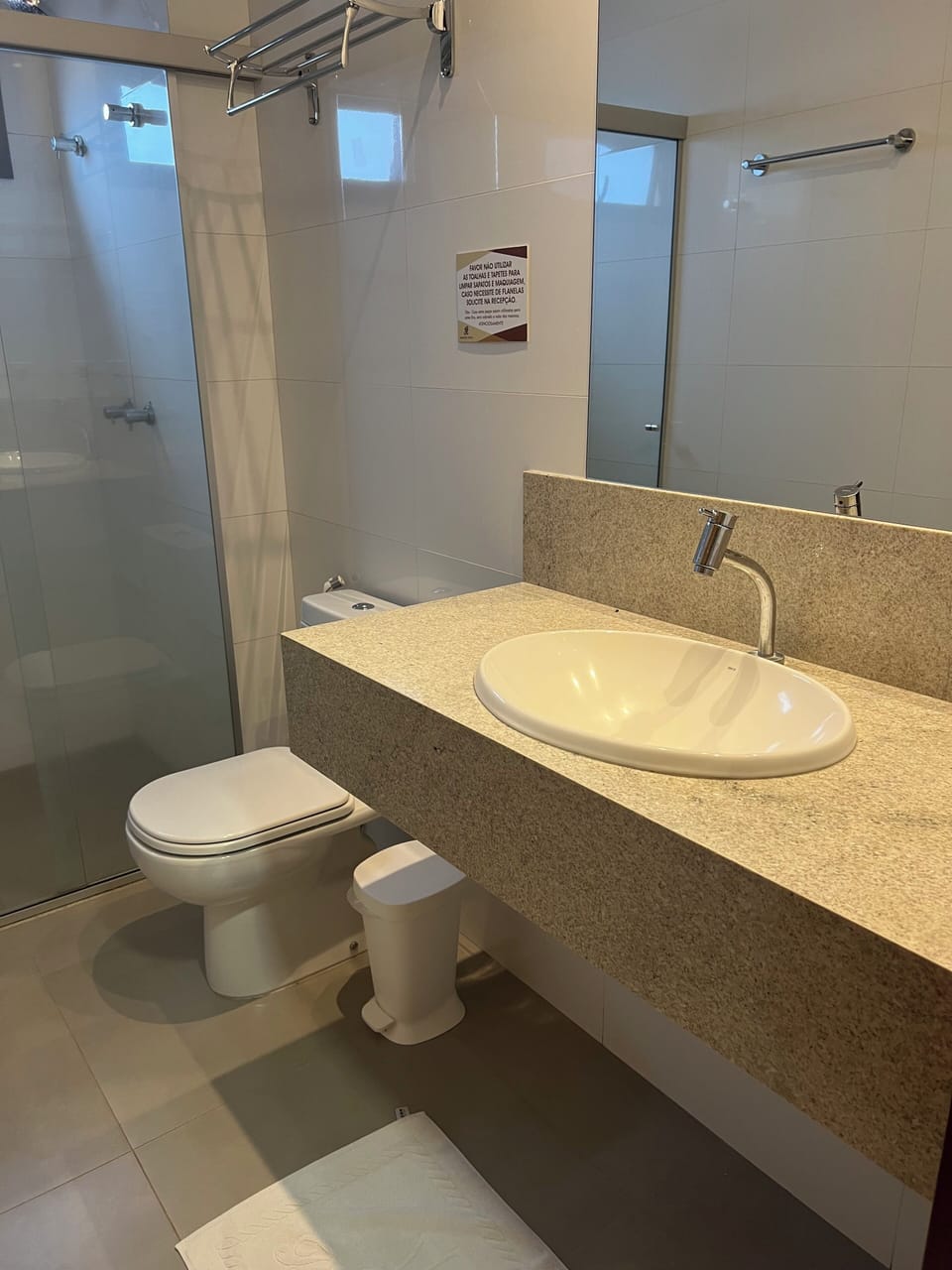 Towels, soap, shampoo, toilet paper