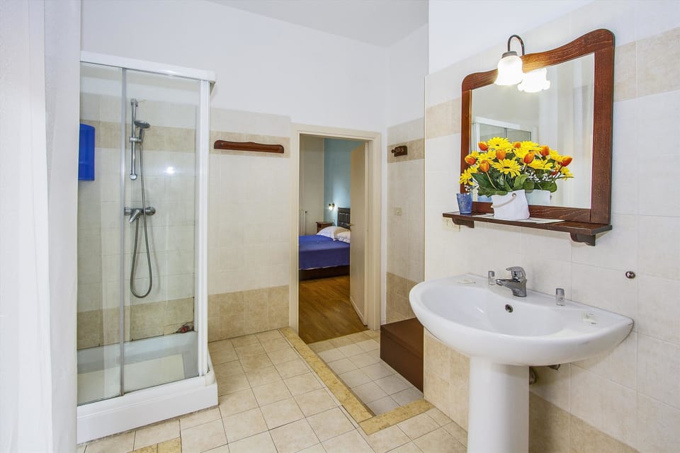 Free toiletries, hair dryer, bidet, towels
