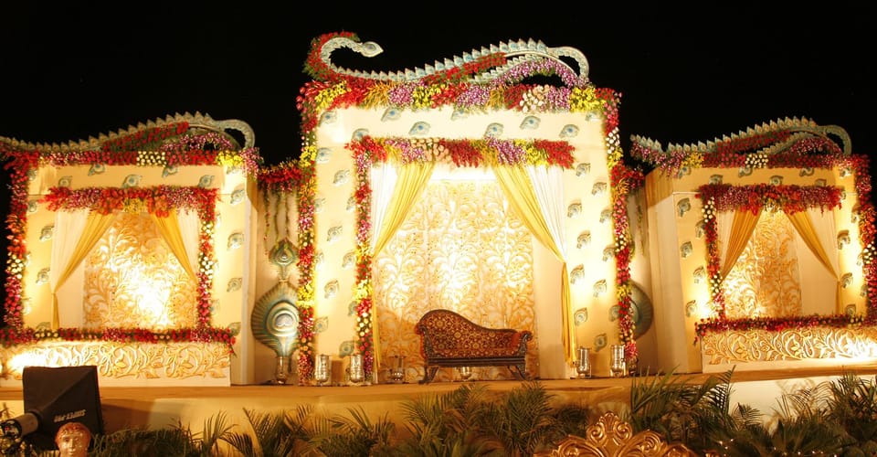 Outdoor wedding area