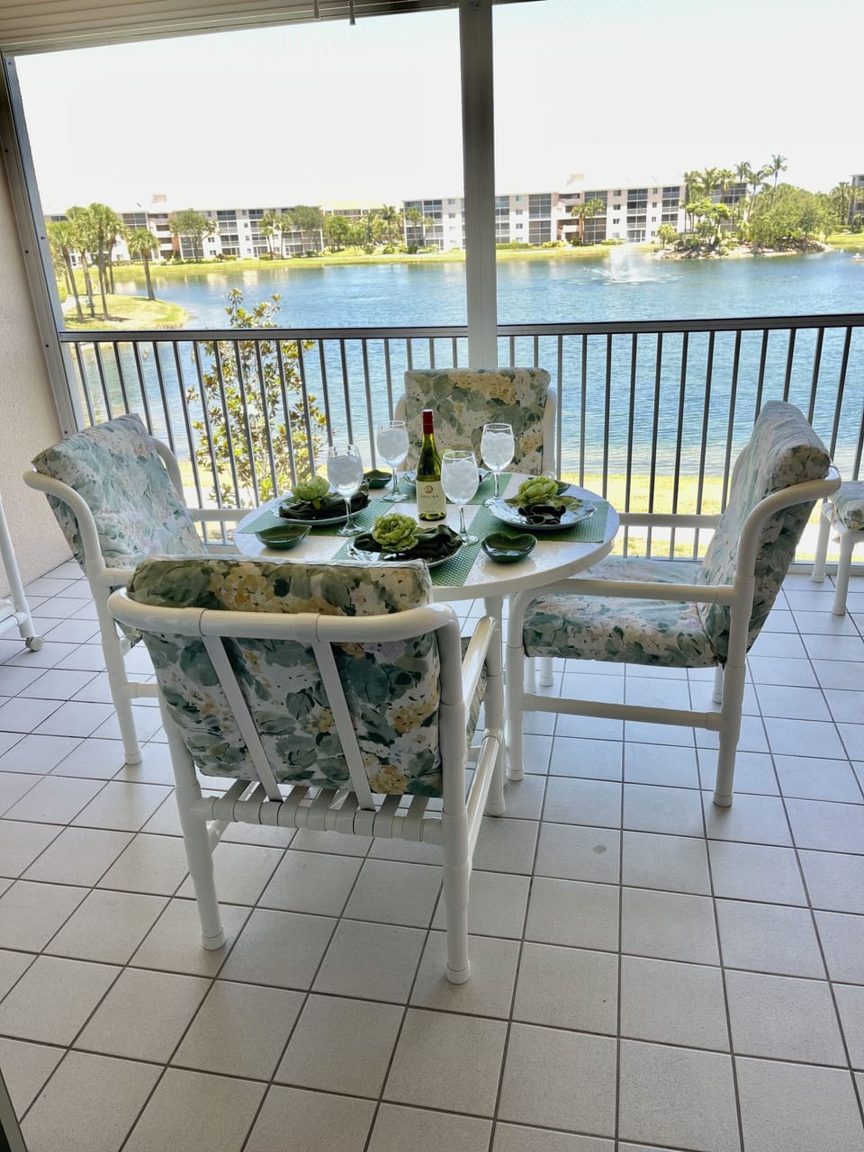 Beautiful views of the lake from balcony