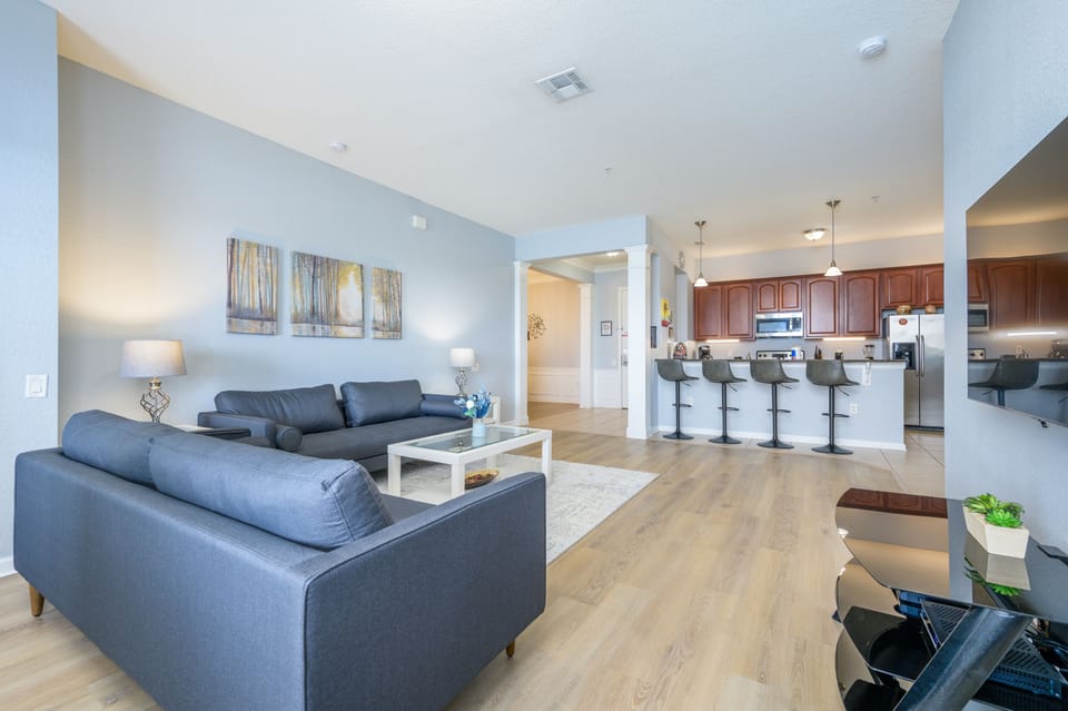 Living room Kitchen