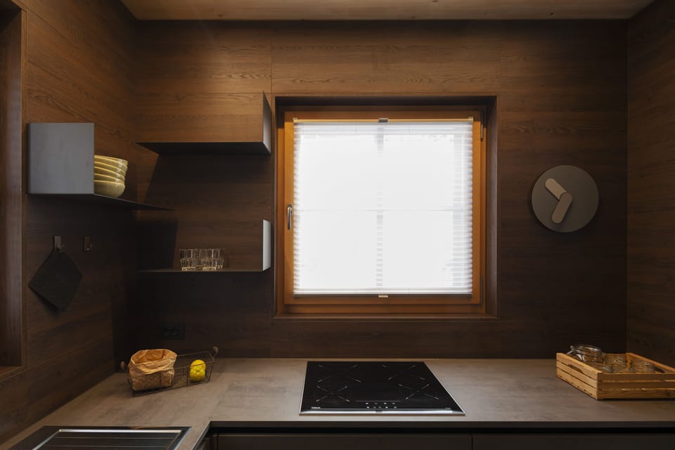 Chalet, 2 Bedrooms | Private kitchen | Fridge, microwave, stovetop, dishwasher