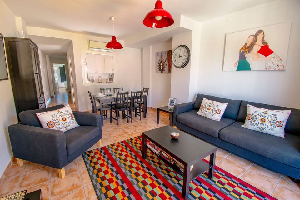 The airy living room