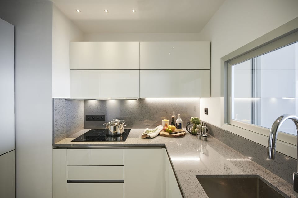 Functional and stylish kitchen.