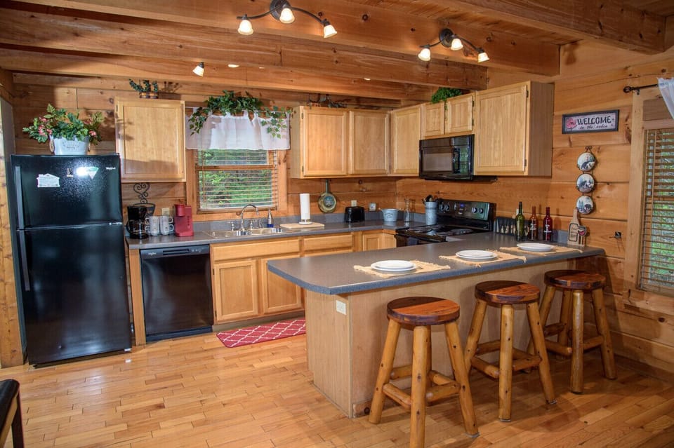 Fully stocked kitchen
