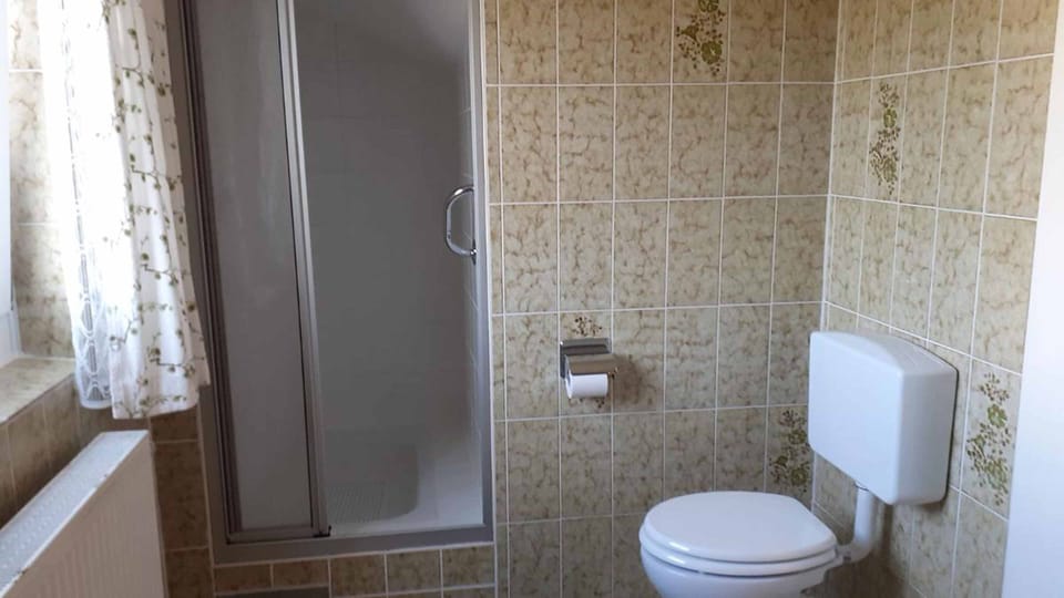 Apartment | Bathroom | Shower, hair dryer, towels