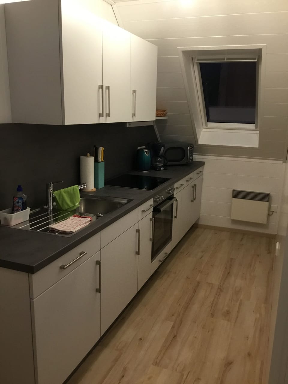 Apartment | Private kitchen | Fridge, oven, stovetop, electric kettle