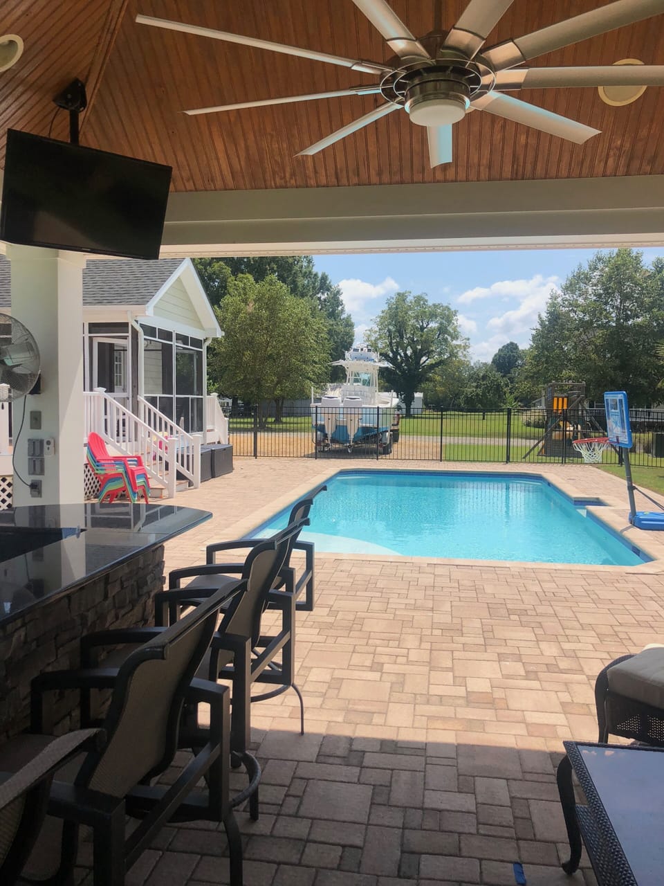 Private pool and cabana