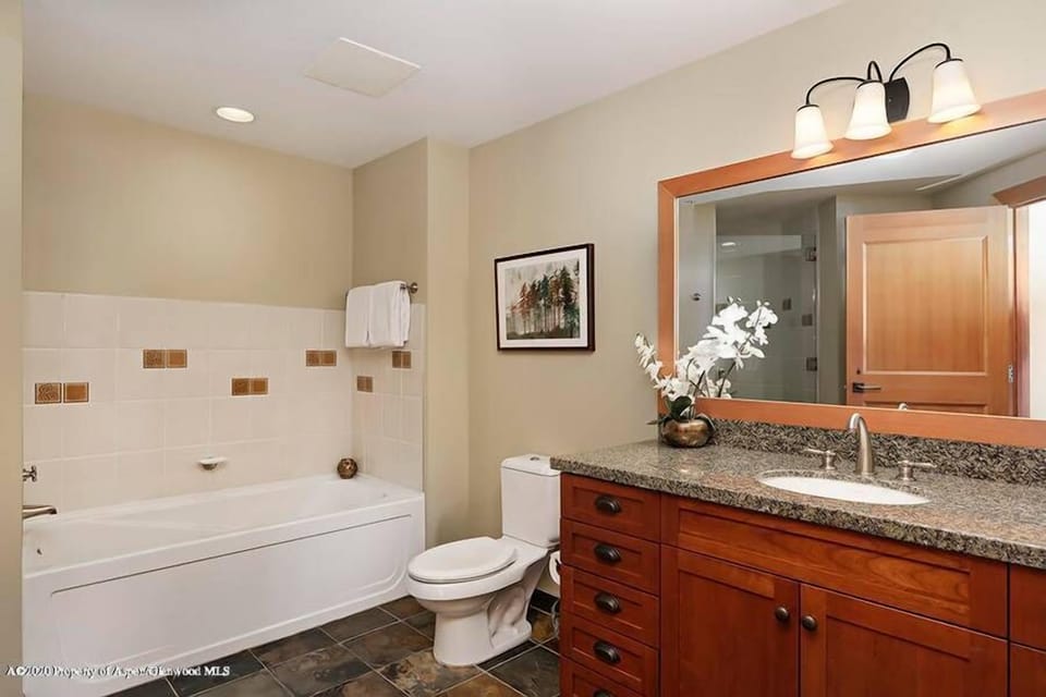 2nd Bathroom with tub, shower and double vanity