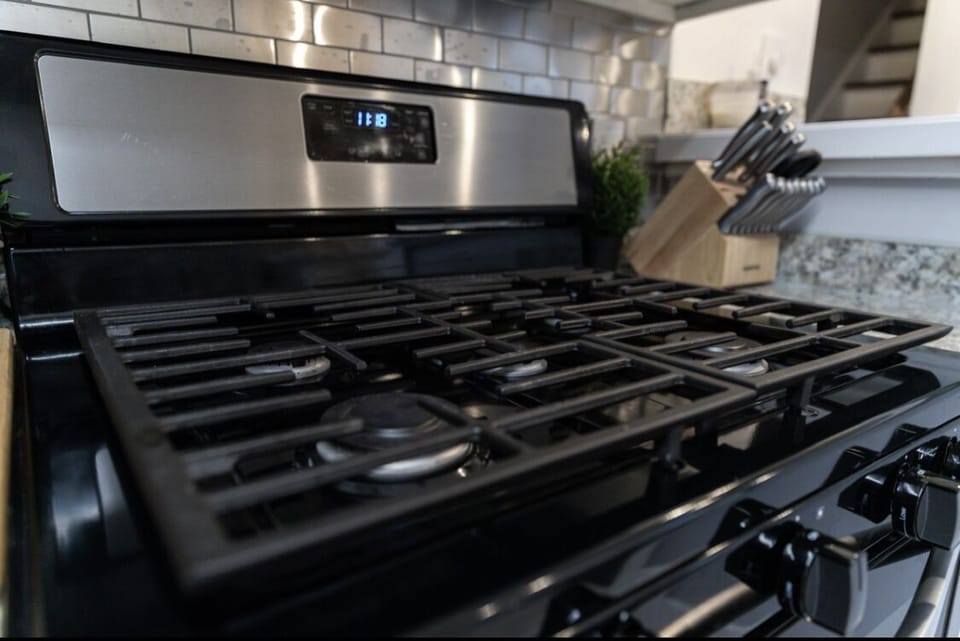 Top of the line stainless steel appliances 