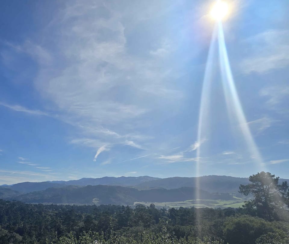 Beautiful vistas of Carmel Valley looking South.  Absolutely no power lines!
