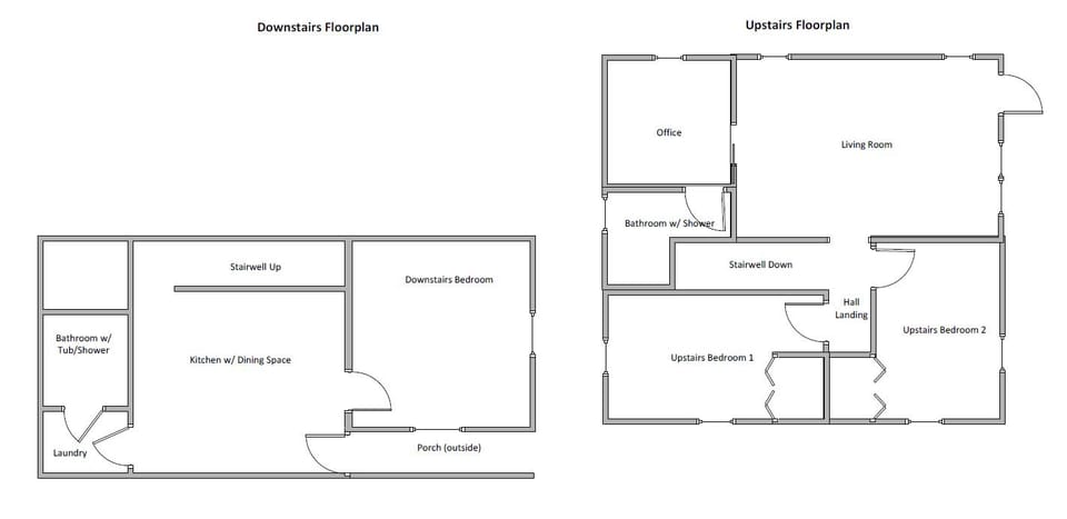 Full view of the layout - house is built into a hill!