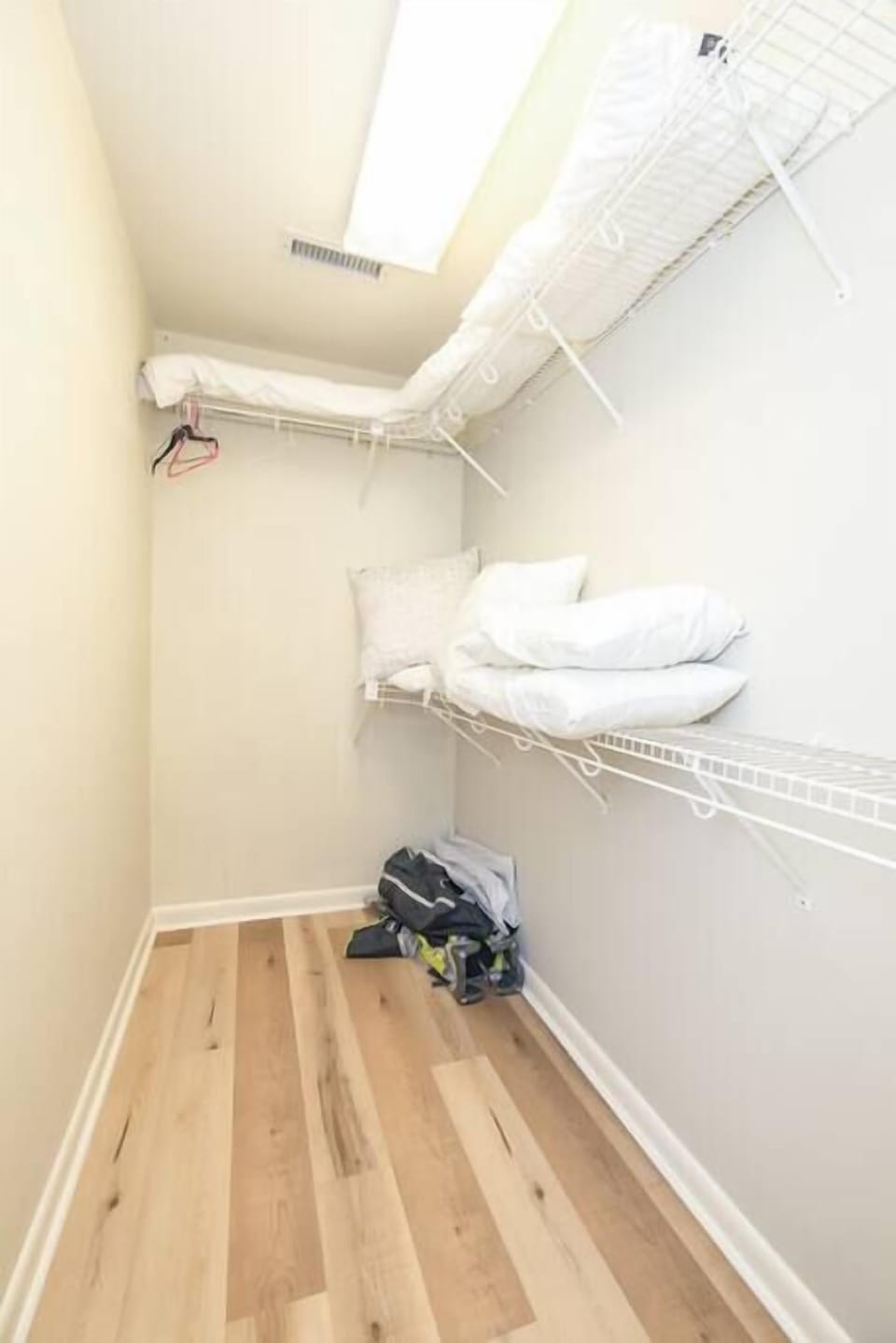 walk in closet includes pack n play and extra pillows/bedding for sleeper sofas