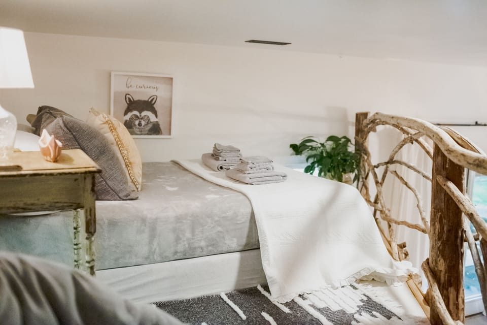 Full size bed on top of loft