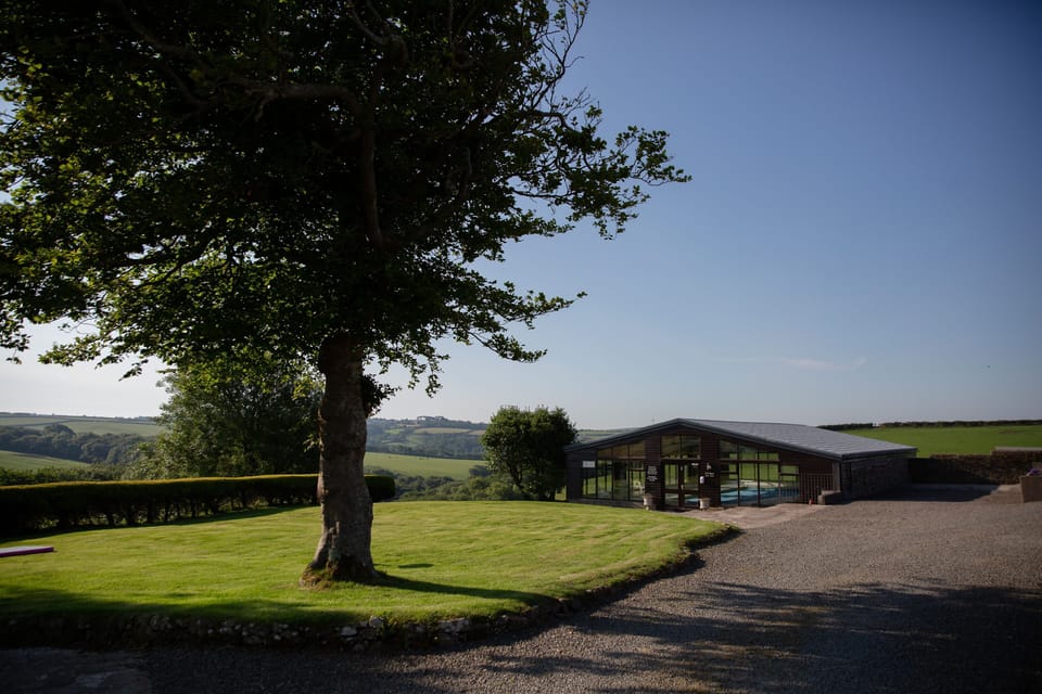 The Coach House - View towards the indoor heated swimming pool