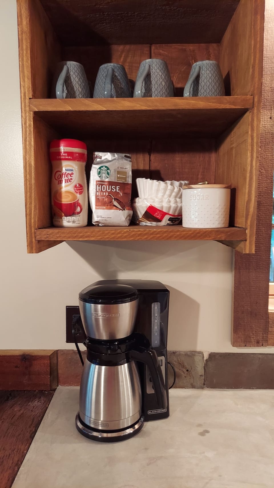 Coffee items supplied.