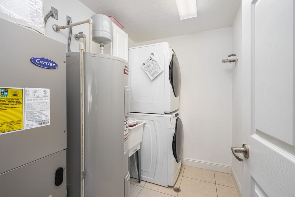 In-unit laundry room included