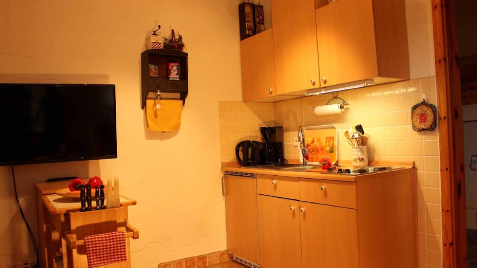 Apartment | Private kitchenette | Fridge, microwave, stovetop, electric kettle