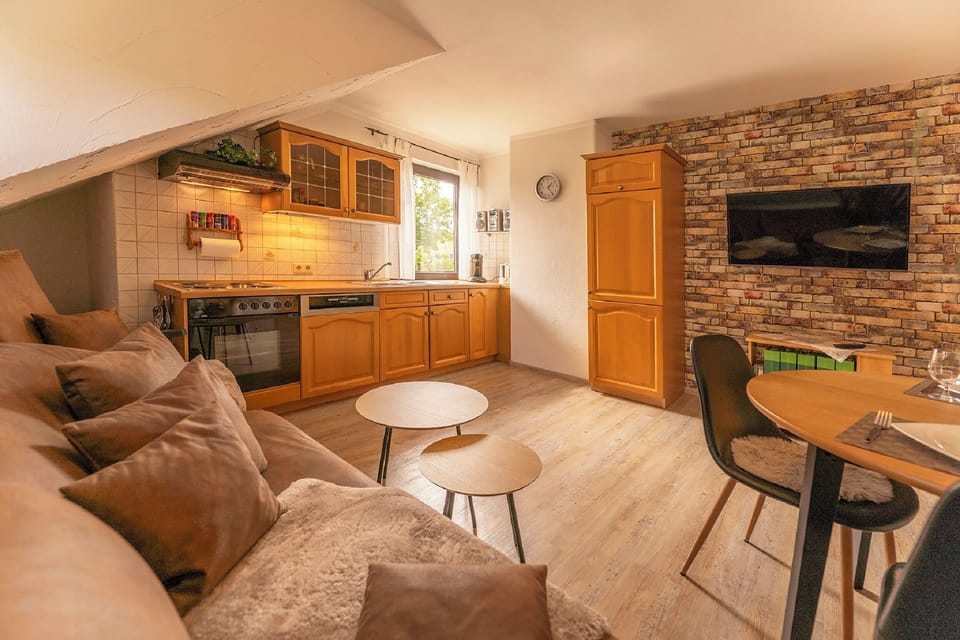 Apartment, Balcony | Private kitchen | Fridge, oven, stovetop, dishwasher