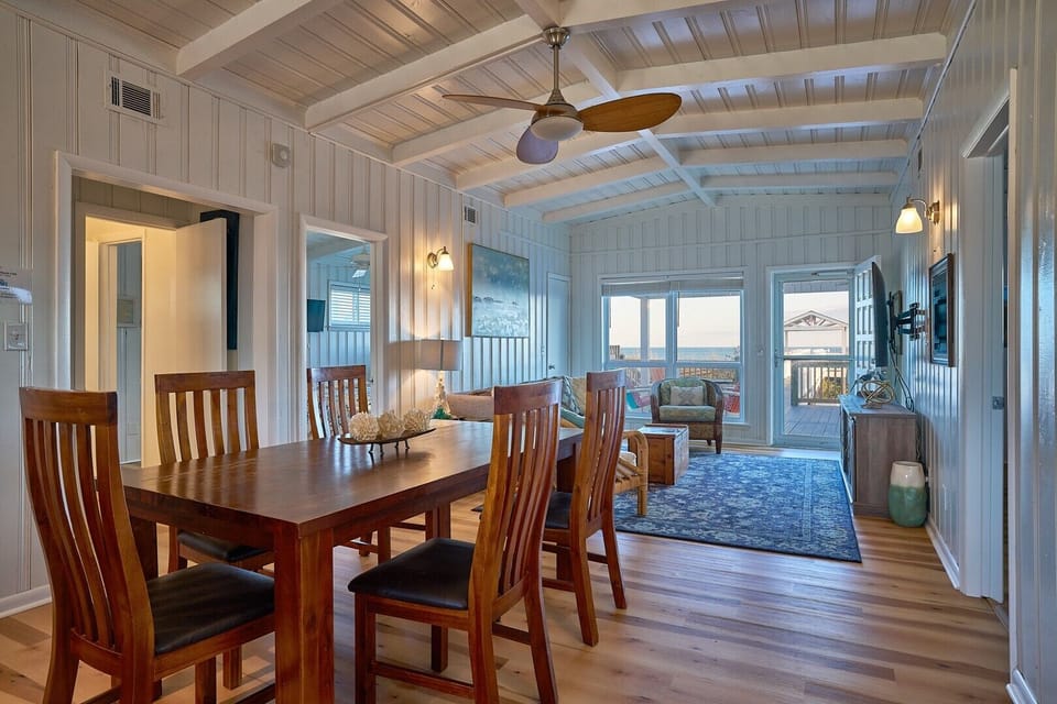 Dining area and living room