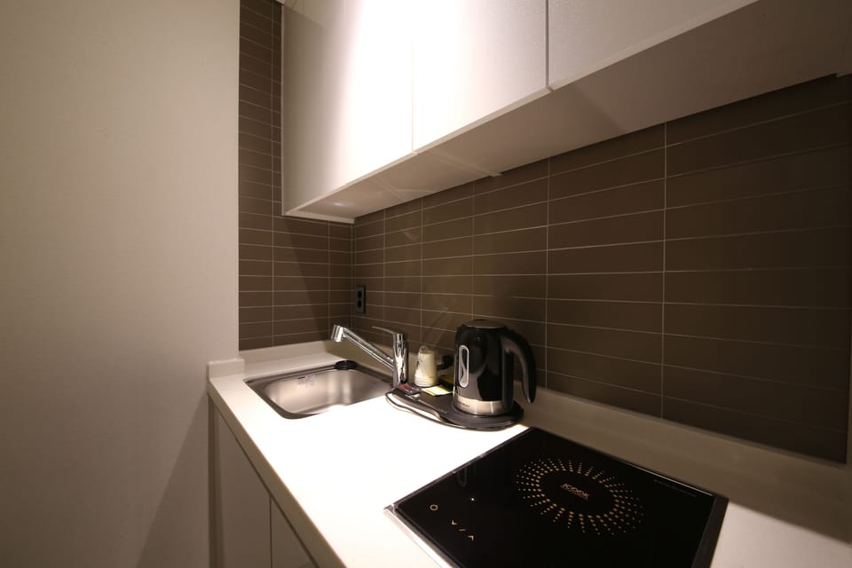 Premium Twin Room | Private kitchen | Mini-fridge, electric kettle, cleaning supplies