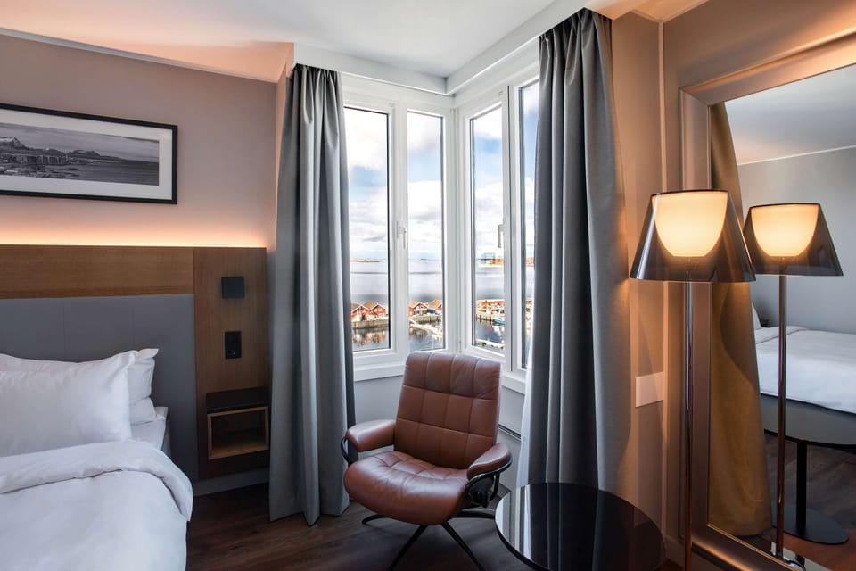 Premium Room, Sea View | In-room safe, desk, laptop workspace, blackout drapes