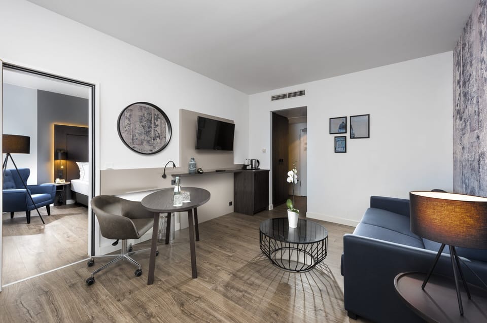 Suite, 1 Double Bed (Additional Living Area) | In-room safe, desk, blackout drapes, soundproofing