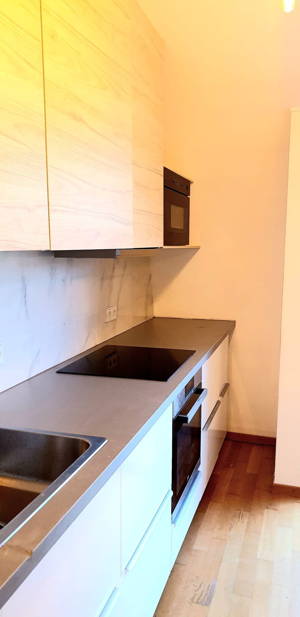 Executive Apartment | Private kitchen | Full-size fridge, microwave, oven, stovetop
