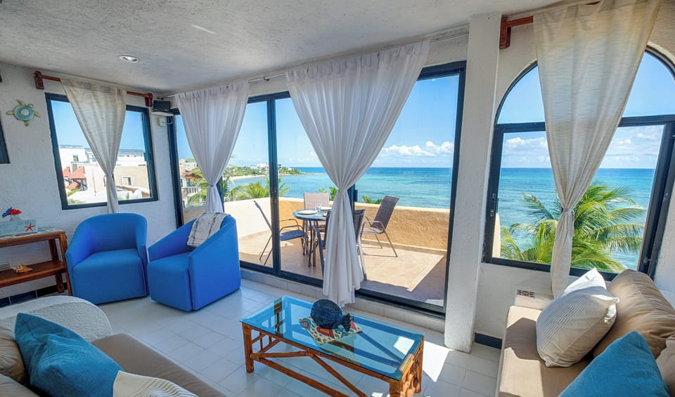 Living Area with Amazing Ocean Views