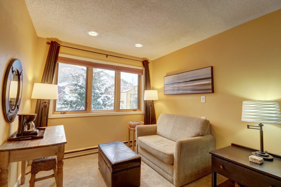 Cozy seating area in the bedroom