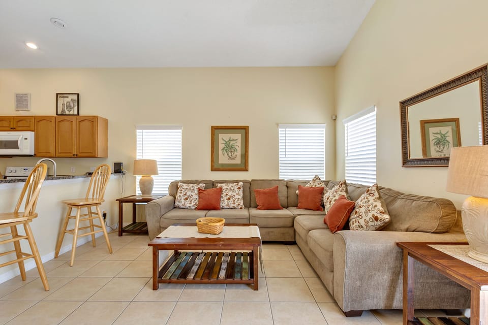 The Living Room with Kitchen Bar Seats2