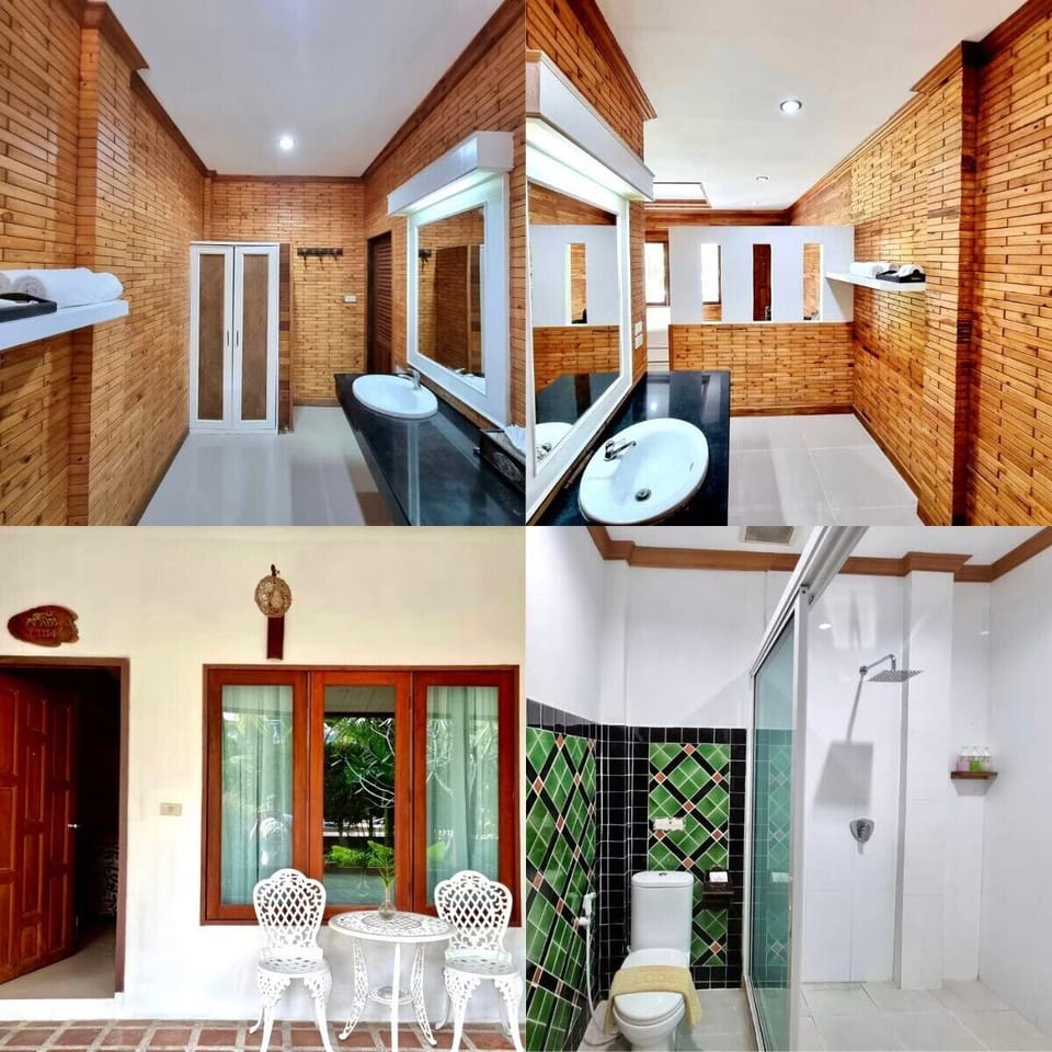 Standard Double Room, 1 Queen Bed, Corner | Bathroom | Shower, free toiletries, hair dryer, towels