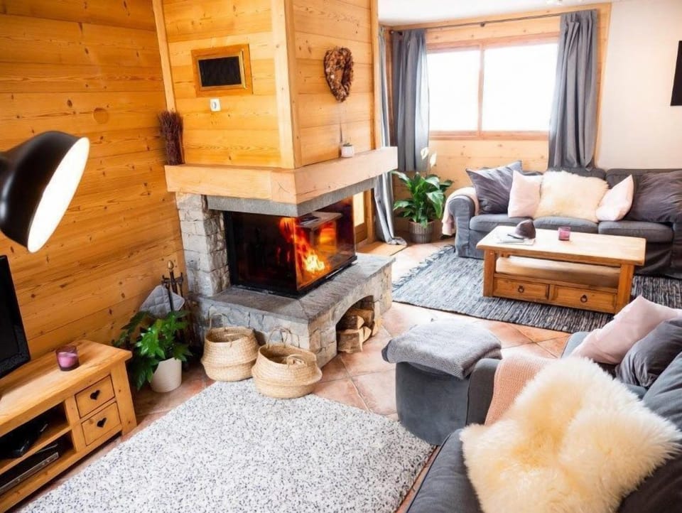 Relax in the open living area after a day on the pistes.