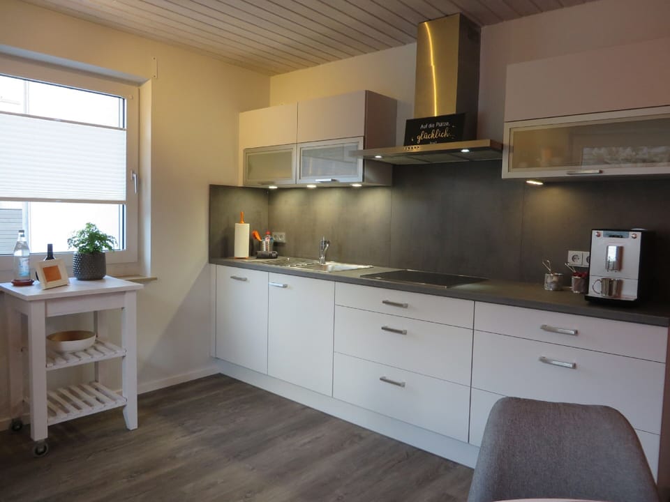 Apartment | Private kitchen | Fridge, microwave, oven, stovetop