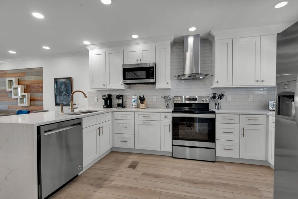 Gorgeous kitchen with stainless steel appliances