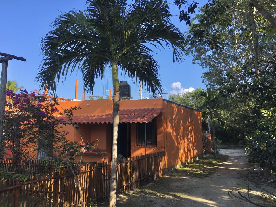 The house is the last one in the street, surrounded by green areas