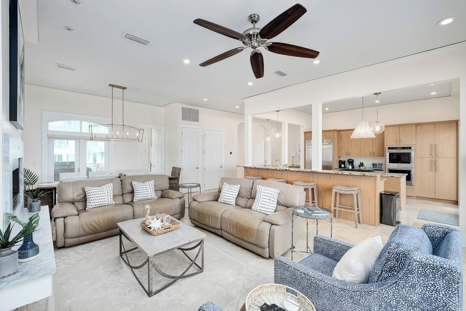 Unwind in your spacious living area, where plush seating and an open layout invite you to relax and socialize with loved ones throughout your stay.