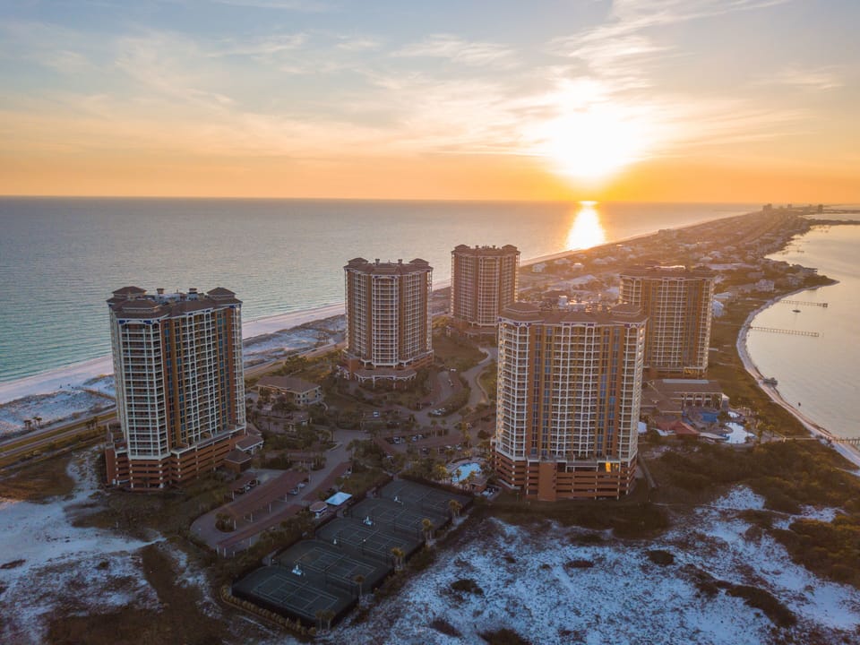 Sunset-Drone+Towers+Water-2