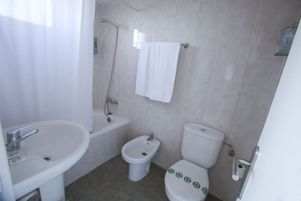 Free toiletries, hair dryer, bidet, towels