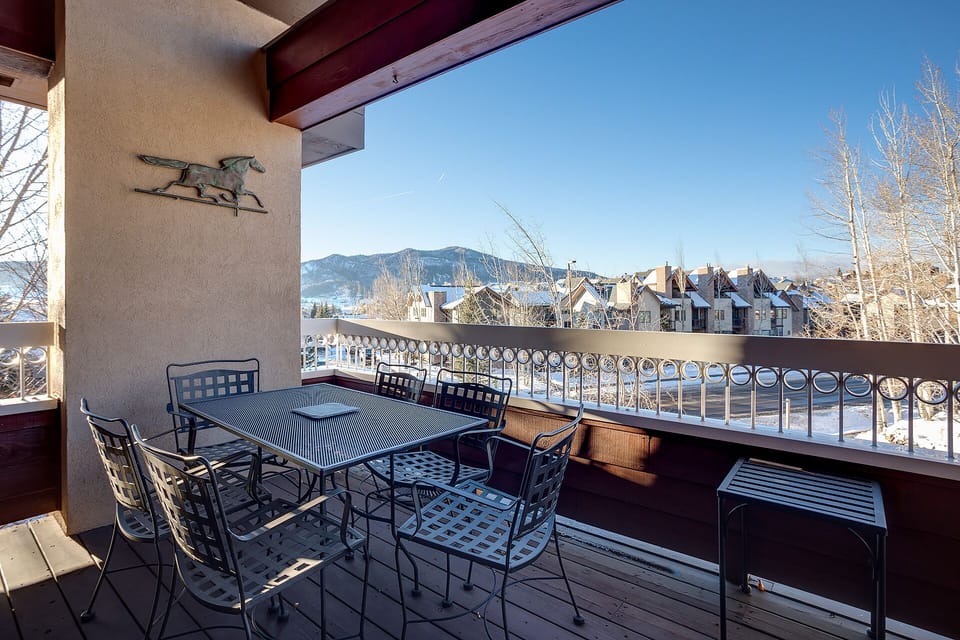 Step onto your private balcony and savor morning coffee while taking in stunning mountain and neighborhood views.