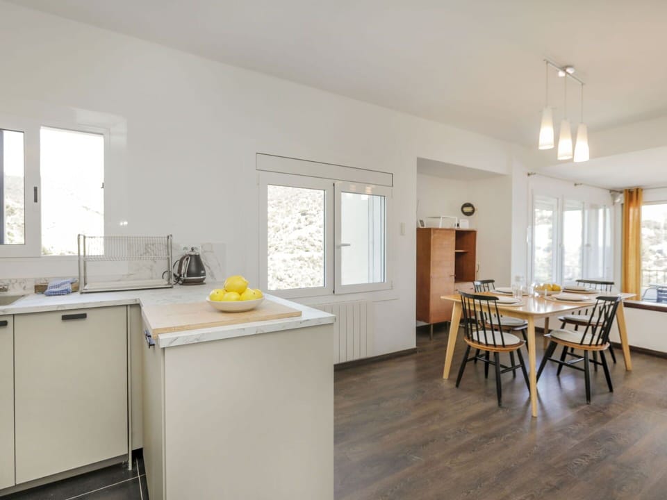 Furniture, Interior Design, Flooring, Wood, Floor, Kitchen, Countertop, Ceiling, Kitchen & Dining Room Table, Home