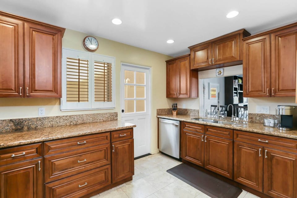 The kitchen is designed with functionality in mind and allows for space for the chef to create a great meal for everyone!