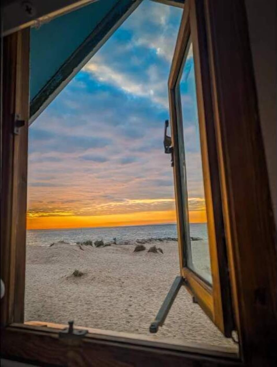 view from sleeping area
