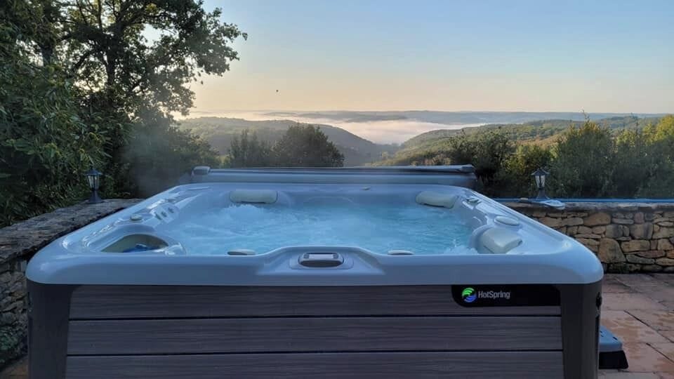 Hot tub jacuzzi spa with amazing view